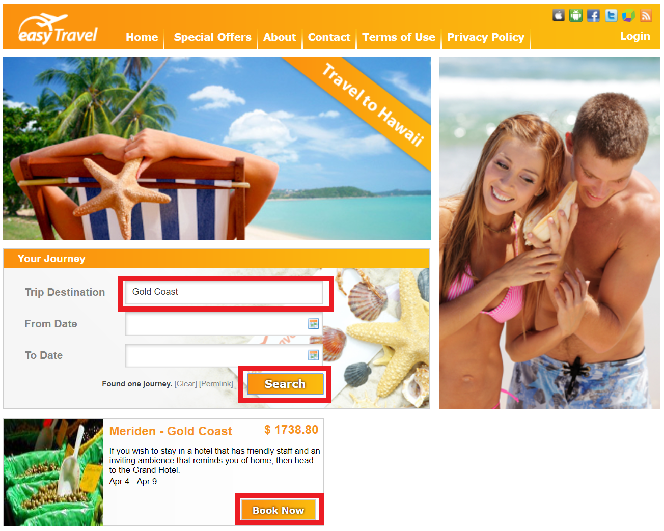 easyTravel Step 1