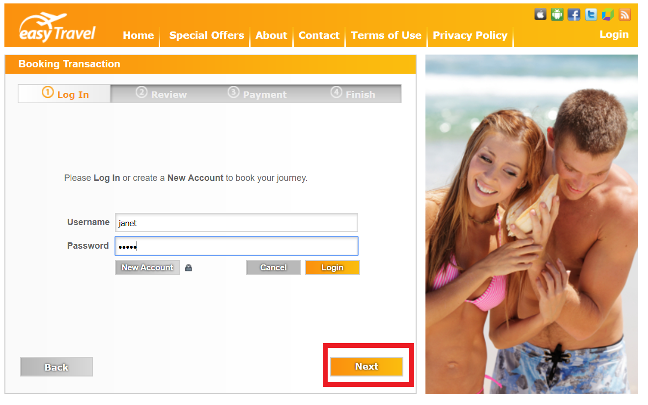 easyTravel Step 2