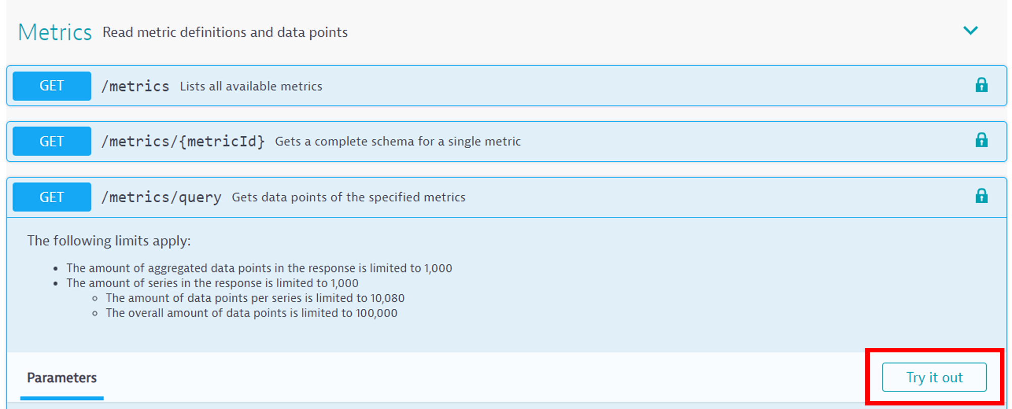 Tryout Timeseries API
