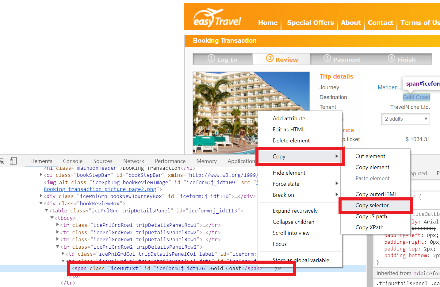 easyTravel Step 4