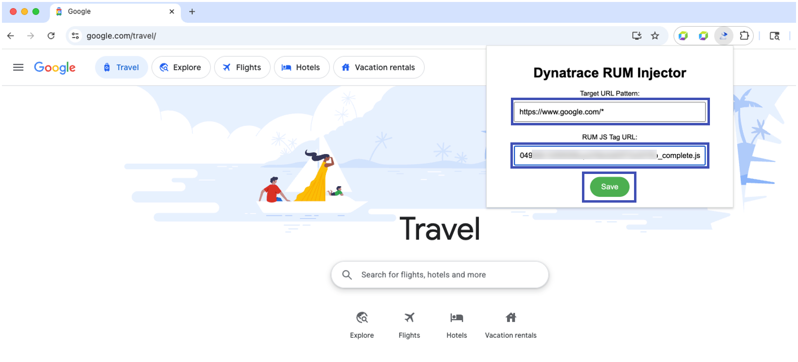 Set URL Pattern and Script Source