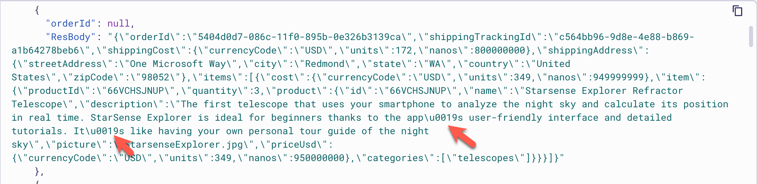 JSON parsingn unicode