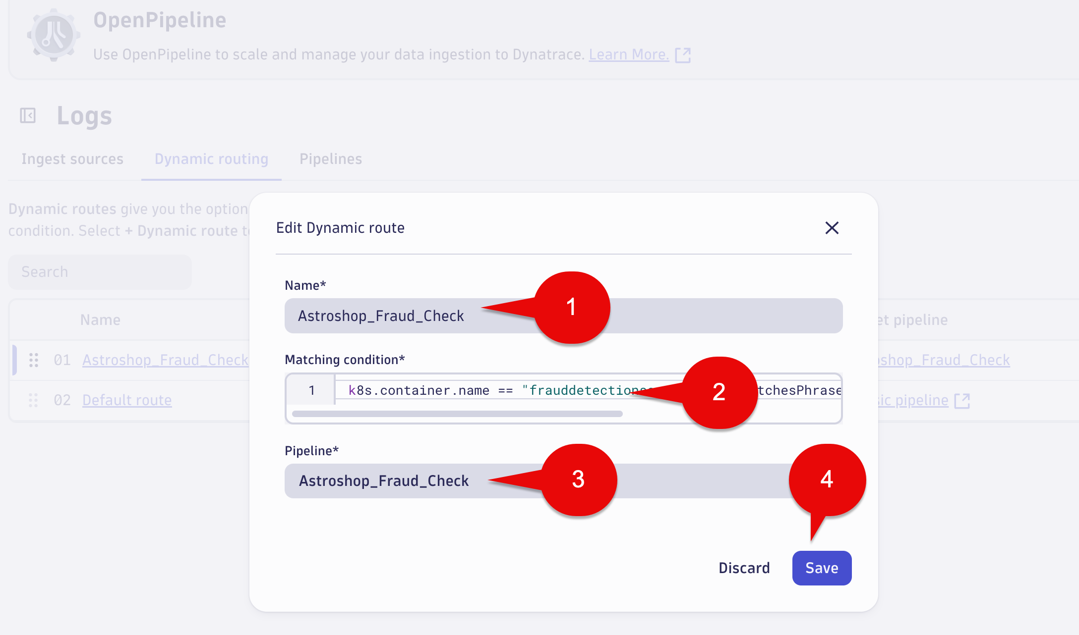 Pipeline Dynamic Route Part 1