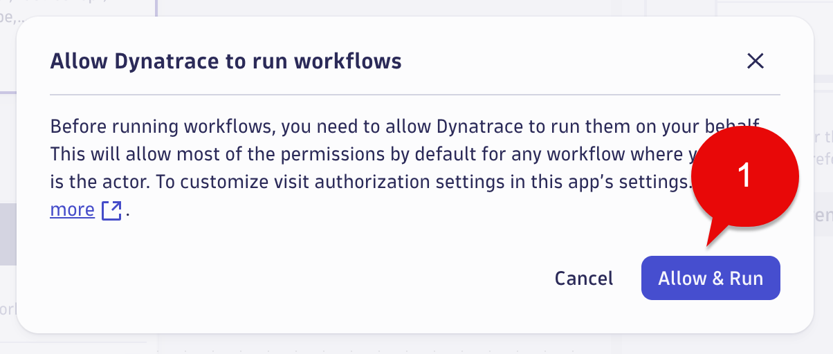 Run Workflow Allow