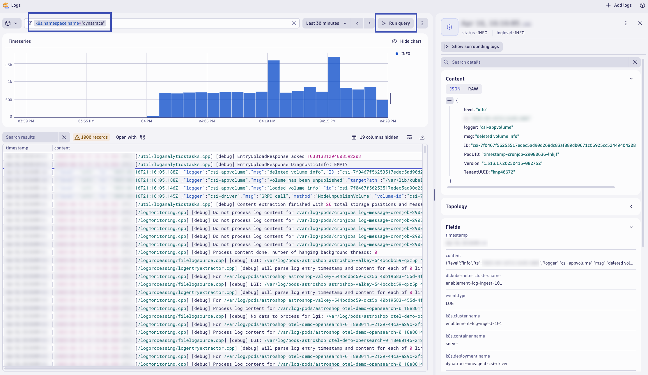 Dynatrace Logs