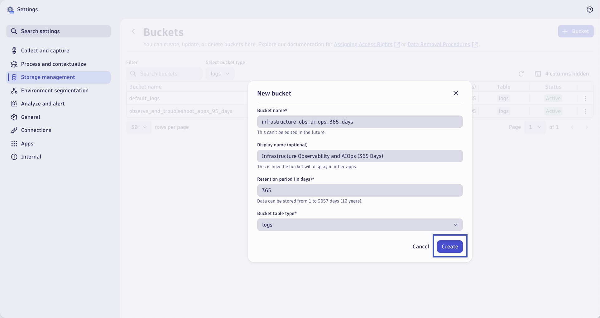Add 365 Days Bucket