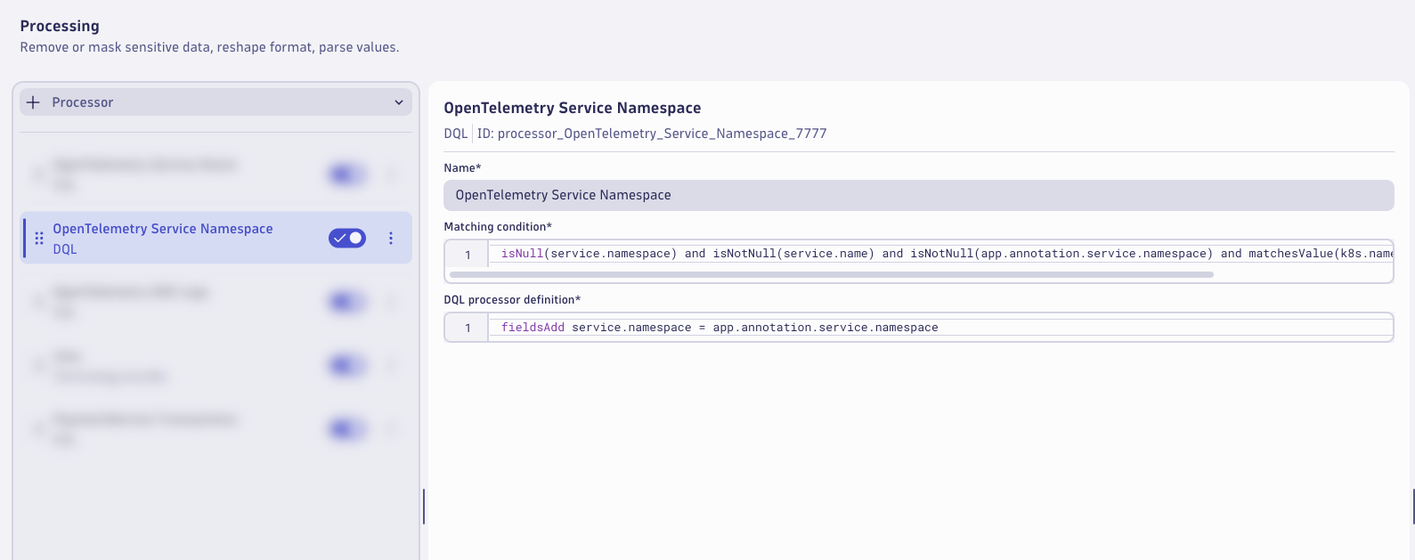 Service Namespace