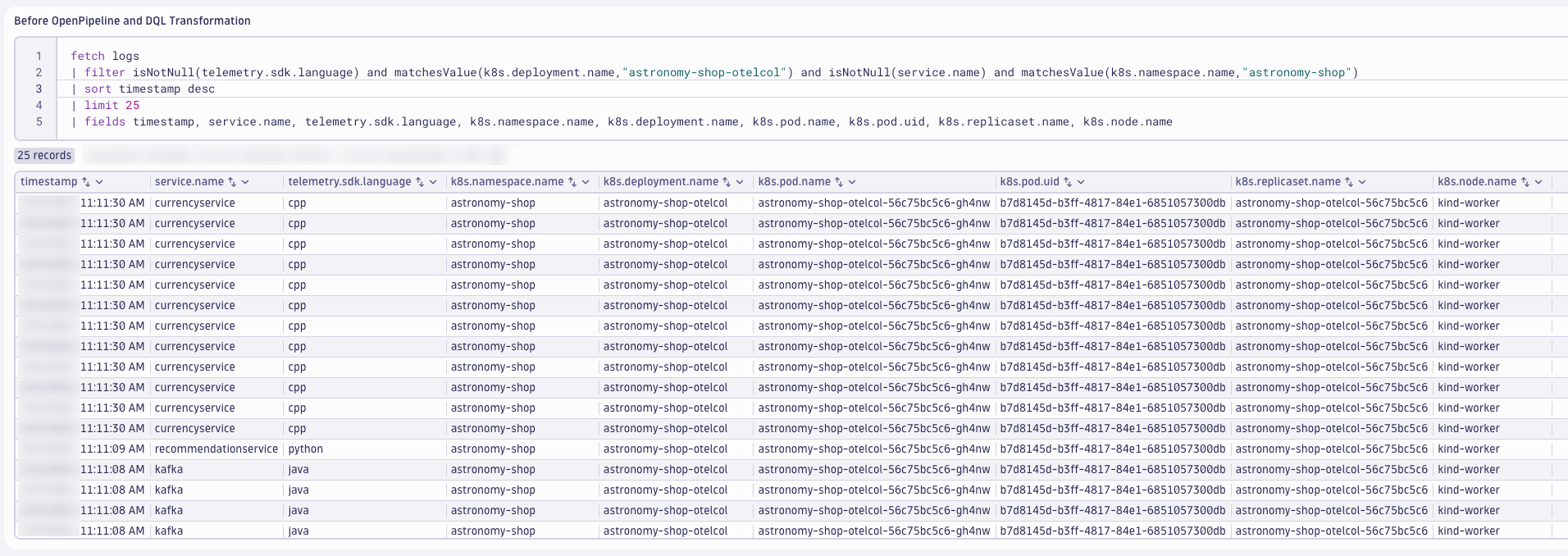 SDK Logs Pre