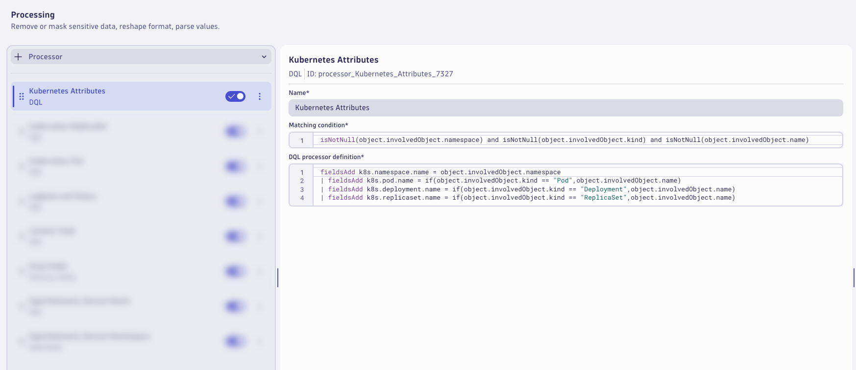 Kubernetes Attributes