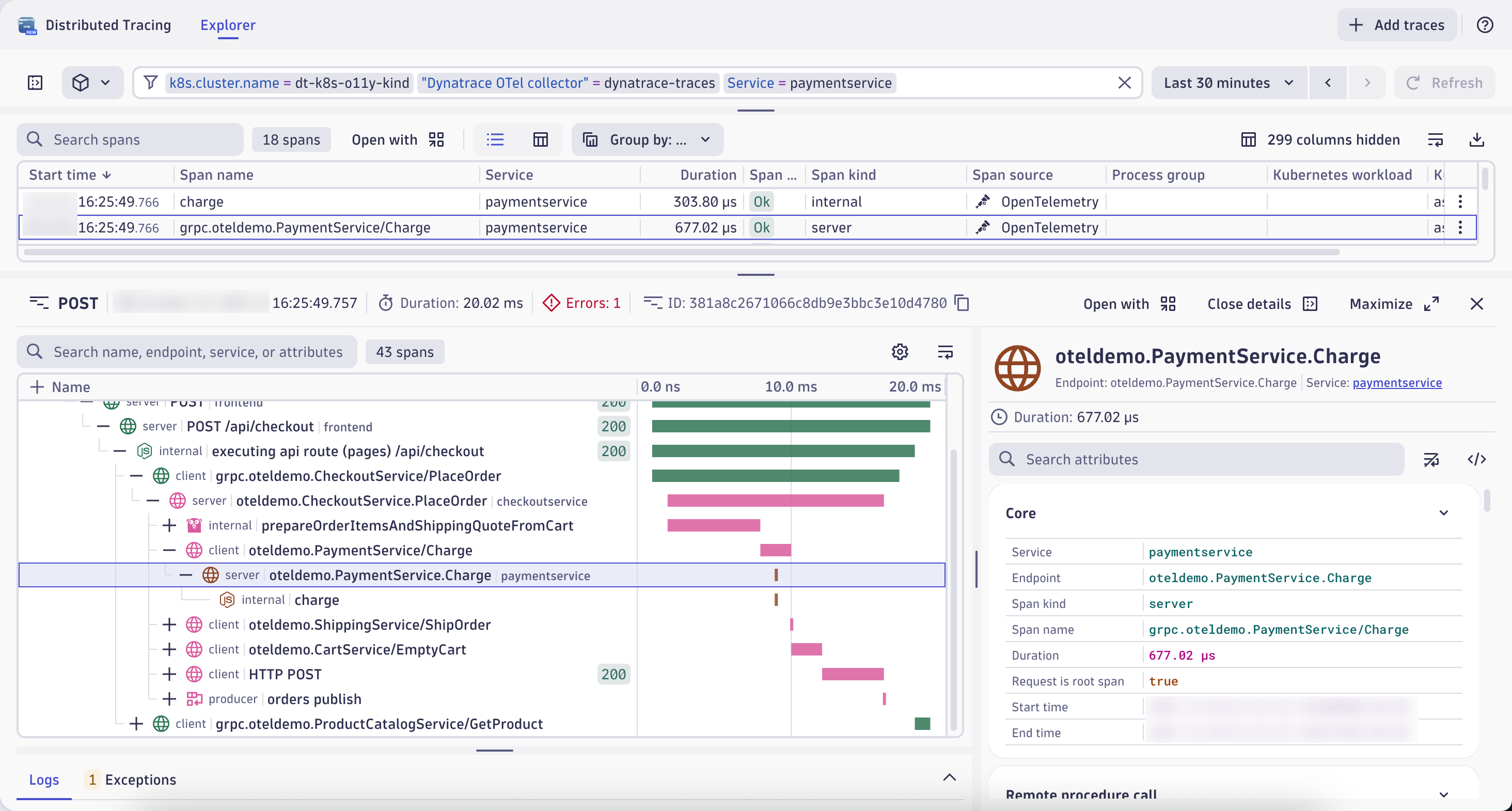 dynatrace trace analysis