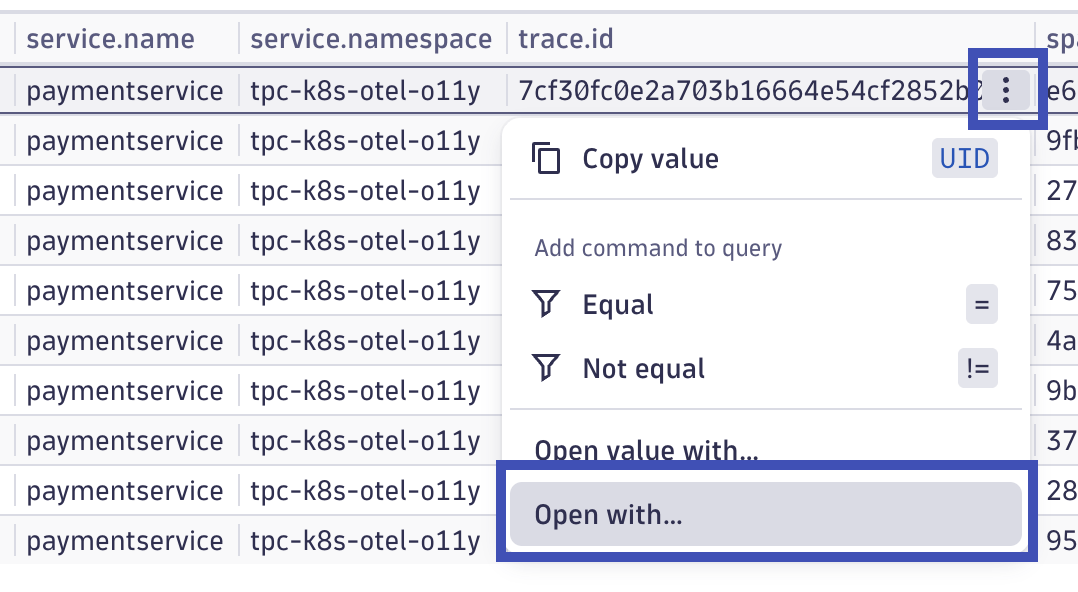 Open Trace With