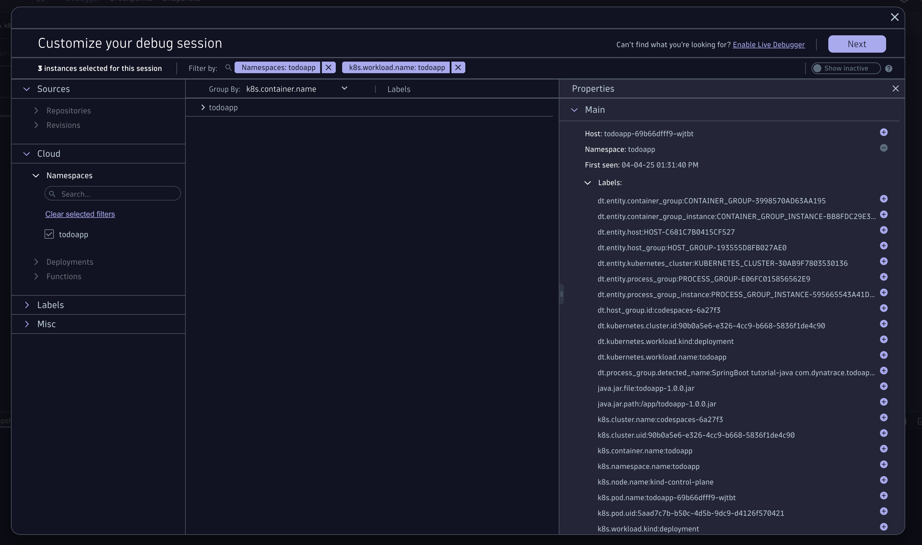 Live Debugger App