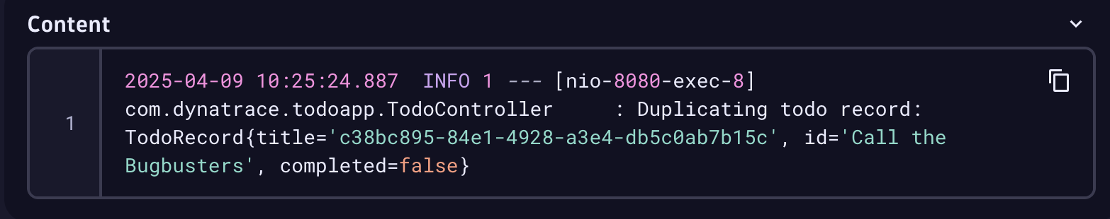Logs app