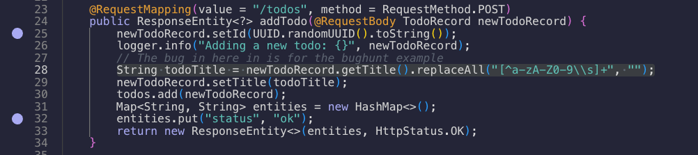 AddToDo New Active Breakpoints