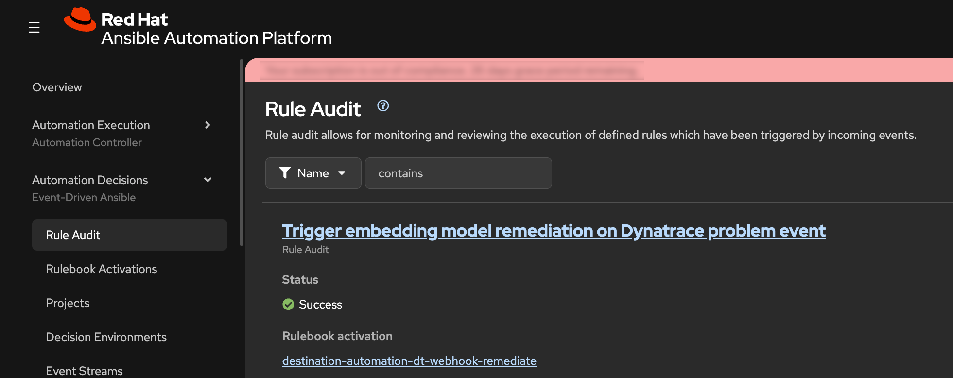 AAP Remediation Rule Audit