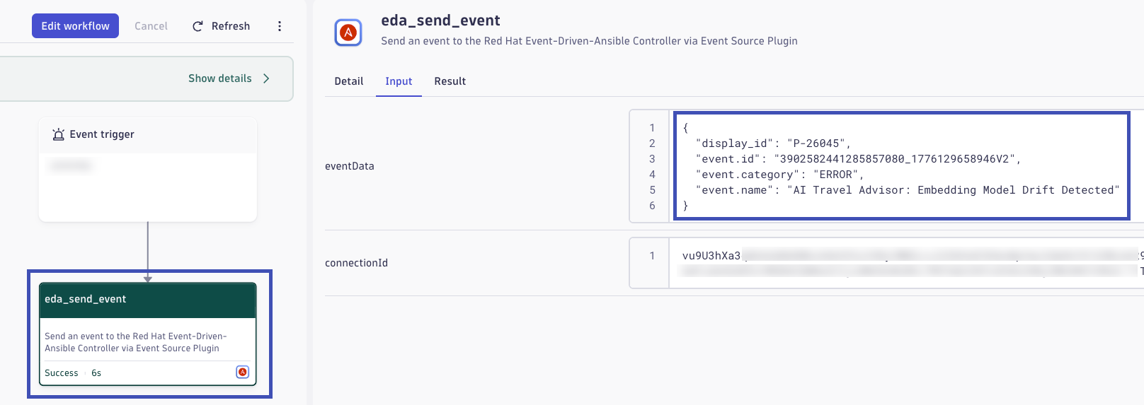 Dynatrace Workflow Send to EDA