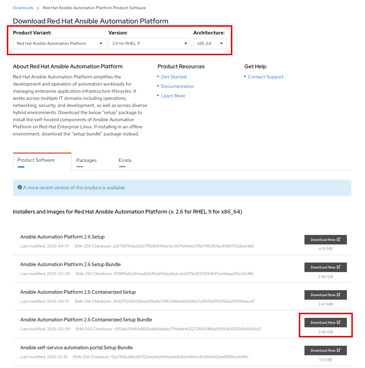 Red Hat AAP Installer Download