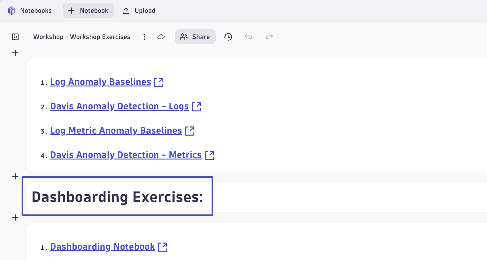 Workshop Exercises